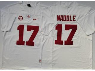 Alabama Crimson Tide 17 Jaylen Waddle Limited College Football Jersey White