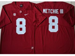 Alabama Crimson Tide 8 John Metchie III Limited College Football Jersey Red