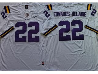 LSU Tigers 22 Clyde Edwards-Helaire College Limited Football Jersey White