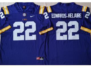 LSU Tigers 22 Clyde Edwards-Helaire College Limited Football Jersey Purple
