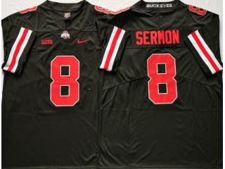 Ohio State 8 Trey Sermon College Football Jersey Limited Black
