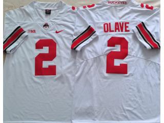 Ohio State 2 Chris Olave College Football Jersey Limited White