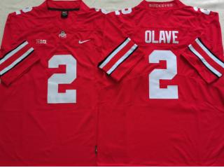 Ohio State 2 Chris Olave College Football Jersey Limited Red