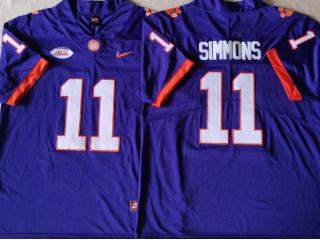 Clemson Tigers 11 Isaiah Simmons College Football Jersey Purple