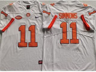 Clemson Tigers 11 Isaiah Simmons College Football Jersey White
