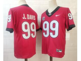 GEORGIA bulldogs 99 Jordan Davis College Football Jersey Limited Red