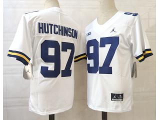 Brand Michigan Wolverines 97 Aidan Hutchinson College Football Jersey White