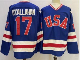 Classic USA 17 Ocallahan Ice Hockey Jersey Blue