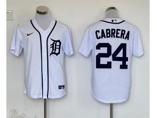 Nike Detroit Tigers 24 Miguel Cabrera Baseball Jersey White