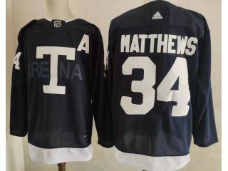 Adidas Toronto Maple Leafs 34 Auston Matthews Ice Hockey Jersey Black