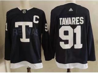 Adidas Toronto Maple Leafs 91 John Tavares Ice Hockey Jersey Black