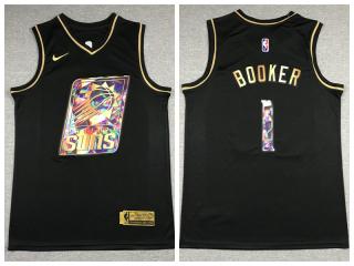 Nike Feinikesi suns 1 Devin Booker Basketball Jersey Diamond Black Gold