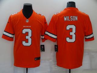 Denver Broncos 3 Russell Wilson Football Jersey Limited Orange