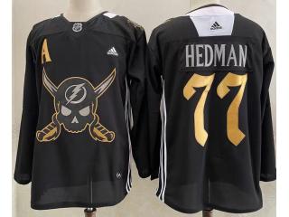 Adidas Tampa Bay Lightning 77 Victor Hedman Ice Hockey Jersey Black