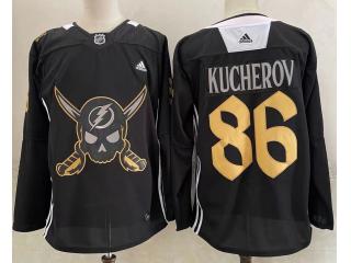Adidas Tampa Bay Lightning 86 Nikita Kucherov Ice Hockey Jersey Black