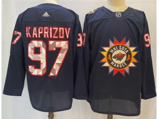 Adidas Minnesota Wild 97 Kirill Kaprizov Ice Hockey Jersey Black