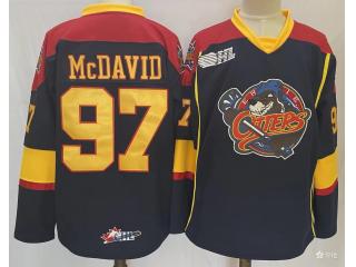 Edmonton Oilers 97 Connor McDavid Ice Hockey Jersey Black Retro