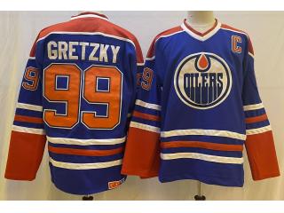 Edmonton Oilers 99 Wayne Gretzky Ice Hockey Jersey Orange Retro