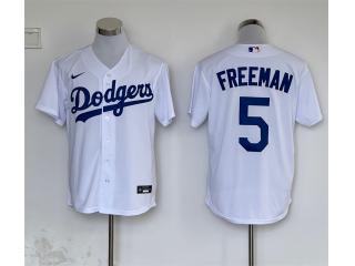 Nike Los Angeles Dodgers 5 Freddie Freeman Baseball Jersey White