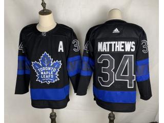 Adidas Toronto Maple Leafs 34 Auston Matthews Ice Hockey Jersey Black amd blue Double sided