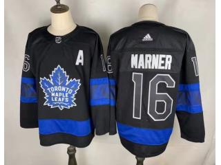 Adidas Toronto Maple Leafs 16 Mitch Marner Ice Hockey Jersey Black amd blue Double sided