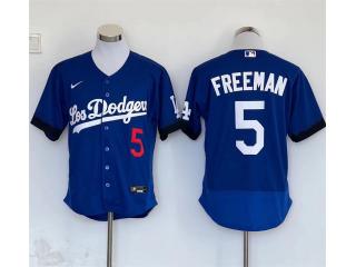 Nike Los Angeles Dodgers 5 Freddie Freeman Baseball Jersey Blue