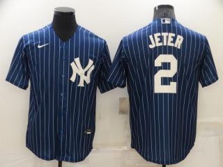Nike New York Yankee 2 Derek Jeter Baseball Jersey Navy Blue
