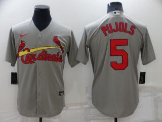Nike St.Louis Cardinals 5 Albert Pujols Baseball Jersey Gray