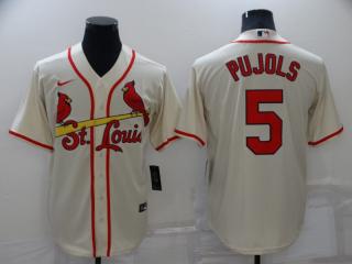 Nike St.Louis Cardinals 5 Albert Pujols Baseball Jersey Beige