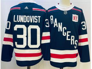 Adidas New York Rangers 30 Henrik Lundqvist Ice Hockey Jersey Black