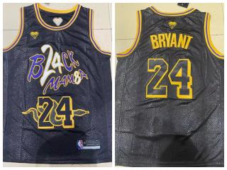 Nike Los Angeles Lakers 24 Kobe Bryant Basketball Jersey Black