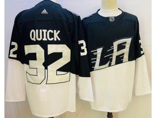 Adidas Los Angeles Kings 32 Jonathan Quick Ice Hockey Jersey Black and White