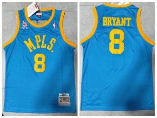 Los Angeles Lakers 8 Kobe Bryant Basketball Jersey blue Retro