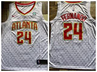 Nike Atlanta Hawks 24 Bruno Fernando Basketball Jersey white