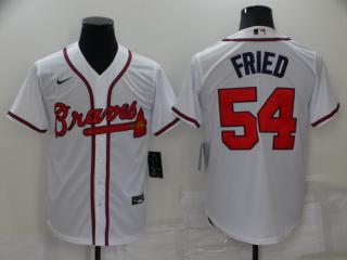 Nike Atlanta Braves 54 Max Fried Baseball Jersey White