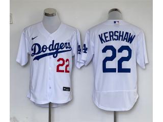 Nike Los Angeles Dodgers 22 Clayton Kershaw Flexbase Baseball Jersey White