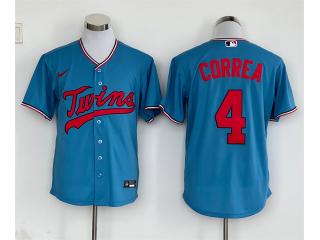 NIke Minnesota Twins 4 Carlos Correa Baseball Jersey Blue