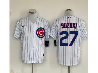 Nike Chicago Cubs 27 Seiya Suzuki Baseball Jersey White