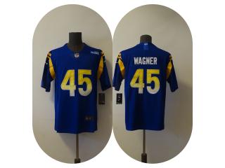 St. Louis Rams 45 Chris Wagner Football Jersey Legend Blue