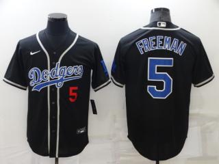 Nike Los Angeles Dodgers 5 Freddie Freeman Baseball Jersey Black