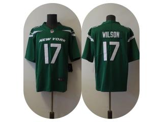 New York Jets 17 Zach Wilson Football Jersey Legend Green