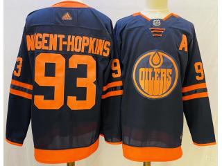 Adidas Classic Edmonton Oilers 93 Ryan Nugent-Hopkins Ice Hockey Jersey Deep Blue