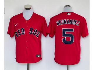Nike Boston Red Sox 5 Enrique Hernandez Baseball Jersey Red