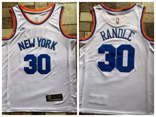 New York Knicks 30 Julius Randle Basketball Jersey White