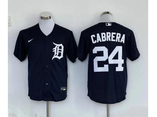 Nike Detroit Tigers 24 Miguel Cabrera Baseball Jersey Navy Blue