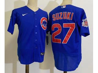 Nike Chicago Cubs 27 Seiya Suzuki Flexbase Baseball Jersey Blue