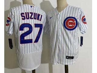 Nike Chicago Cubs 27 Seiya Suzuki Flexbase Baseball Jersey White