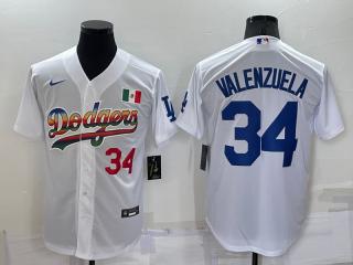 Nike Los Angeles Dodgers 34 Fernando Valenzuela Baseball Jersey White
