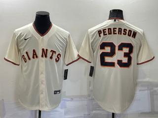 Nike San Francisco Giants 23 Joc Pederson Baseball Jersey Beige