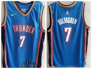 Nike Oklahoma City Thunde 7 Chet Holmgren Basketball Jersey Blue